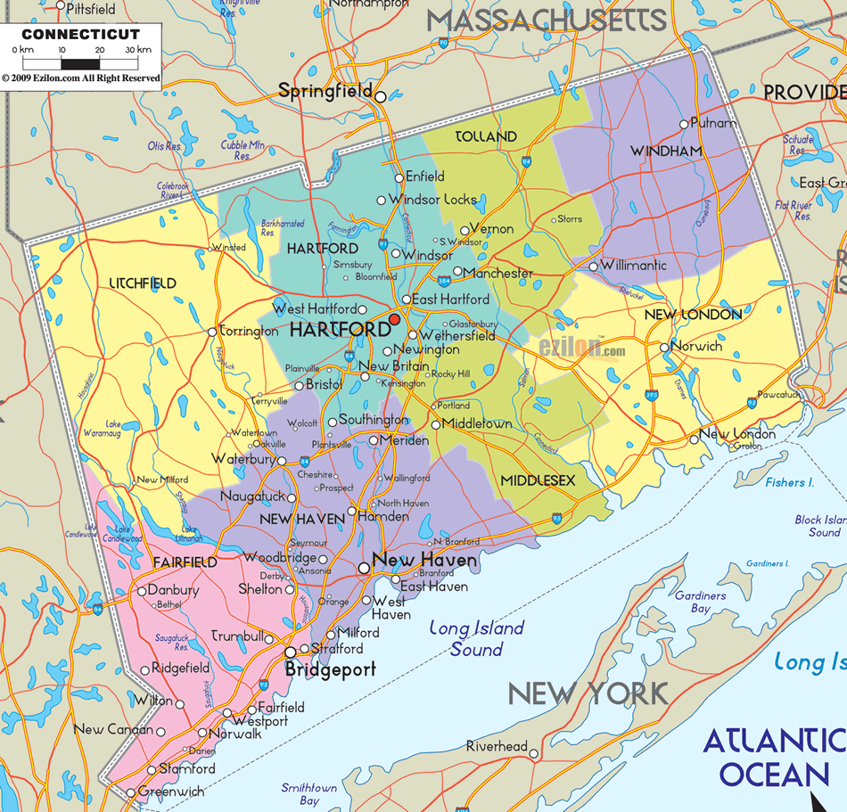Hartford map